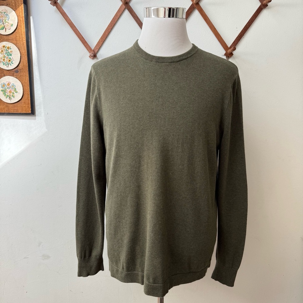J. Crew Green Cotton Pullover
